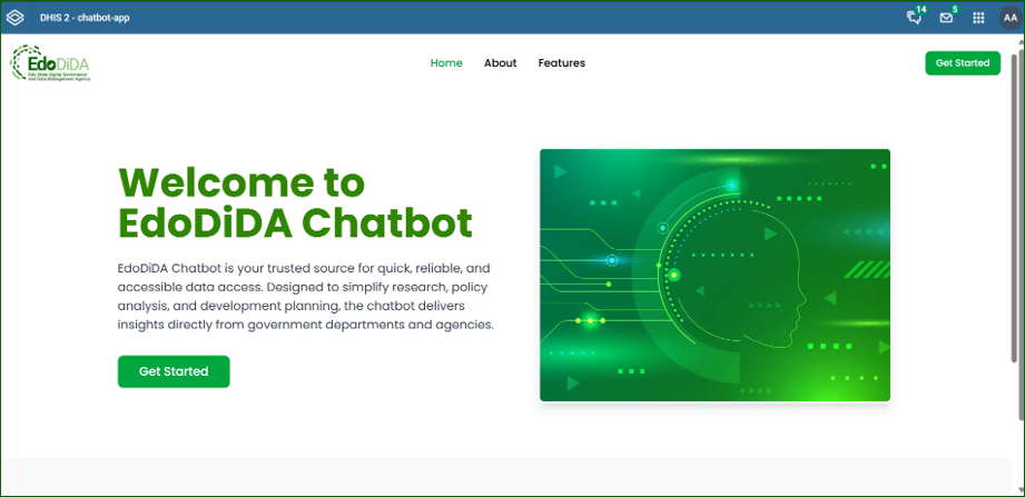 EdoDiDA Chatbot – natural-language access to DHIS2 data, embedded in DHIS2